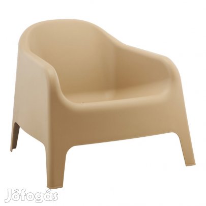 Rakásolható fotel, barna, műanyag, SOKRA NEW