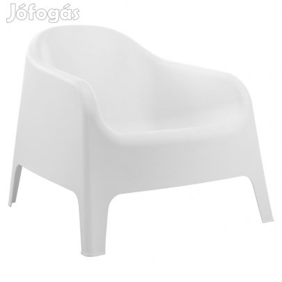 Rakásolható fotel, fehér, műanyag, SOKRA NEW