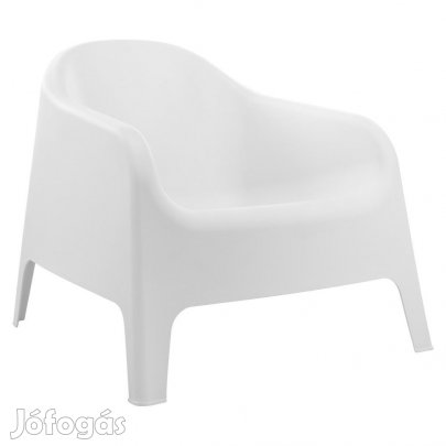 Rakásolható fotel, fehér, műanyag, SOKRA NEW