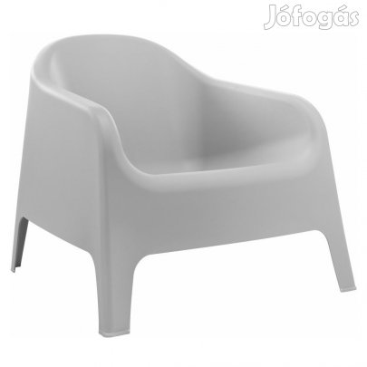 Rakásolható fotel, szürke, műanyag, SOKRA NEW