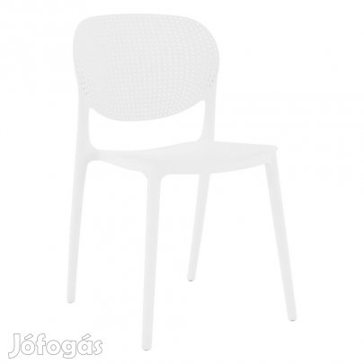 Rakásolható szék, fehér, FEDRA NEW