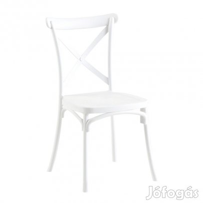 Rakásolható szék, fehér, SAVITA