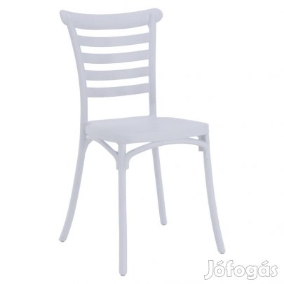 Rakásolható szék, fehér, SAVITO