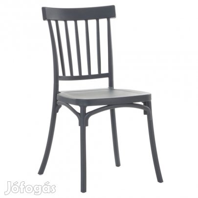 Rakásolható szék, sötétszürke, SAZEN NEW