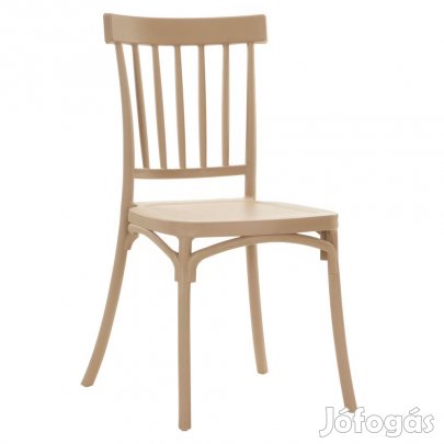 Rakásolható szék, világosbarna, SAZEN NEW