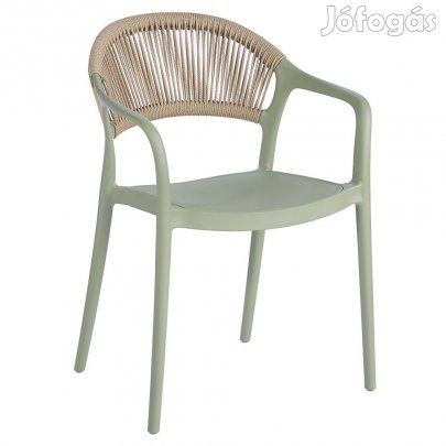 Rakásolható szék, zöld/bézs, LEXTON