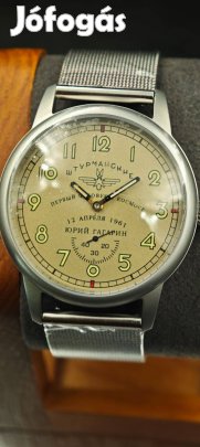 Raketa férfi újszerű karóra óra új állapot pvd szürke tok új fémszíj