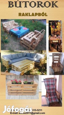 Raklap bútorok gyártása egyéni igény szerint