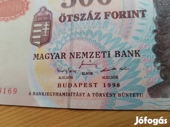 Rákóczi 500 Forintos 1998-as papírpénz EA ritka db