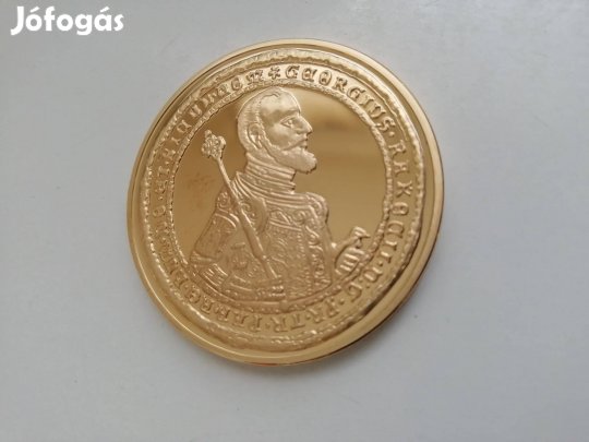 Rákóczi György Erdélyi Fejedelem 10 dukátosa aranyozott emlé