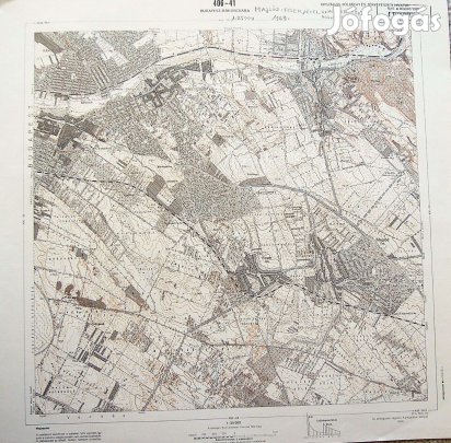 Rákoscsaba Ecser Maglód Pécel térkép 1969. Titkos