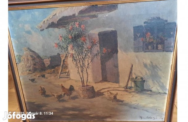 Rákosi Uitz: Leanderes udvar festmény