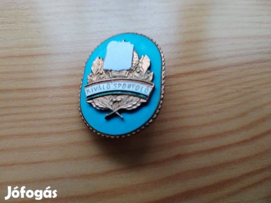Rákosi korabeli Ritka zománcjelvény "Kiváló Sportoló" szép ritka