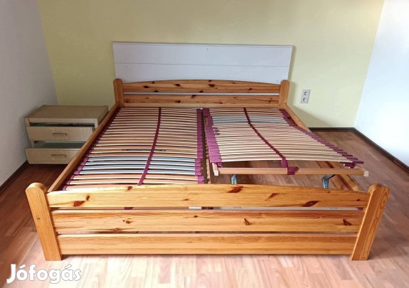 Raktárürítés!!!!!?Tömör fenyő franciaágy.