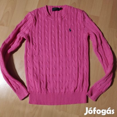 Ralph Lauren csavartmintás női kötött pulóver S