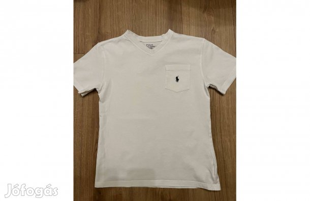 Ralph Lauren fiú póló pamut fehér 146 152