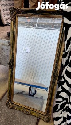 Rámás tükör, antik, barokk gipsz-ráma rokokó