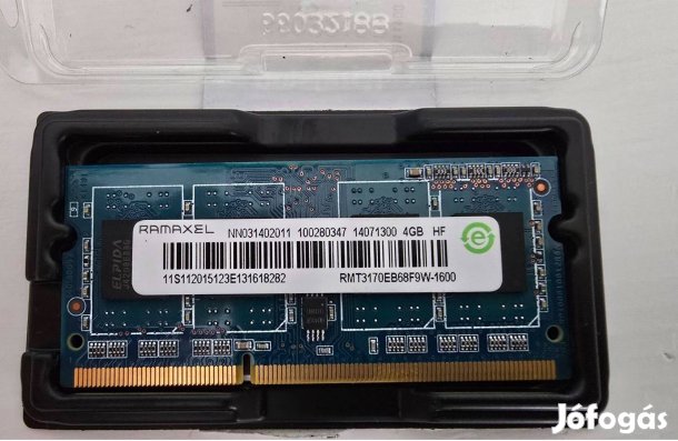 Ramaxel 4GB DDR3L 1600MHz 1.35V notebook memória