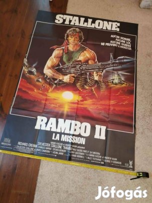 Rambo II. Sylvester Stallone plakát, nagyméretű, 1985