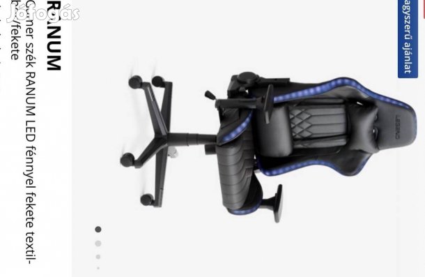 Ranum Gamer szék LED-el