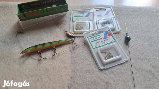 Rapala, wobbler, villantó, horog, úszó