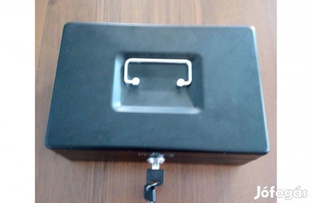 Rapesco új fémkazetta, pénzes kazetta 2 kulccsal. 25x17x9 cm