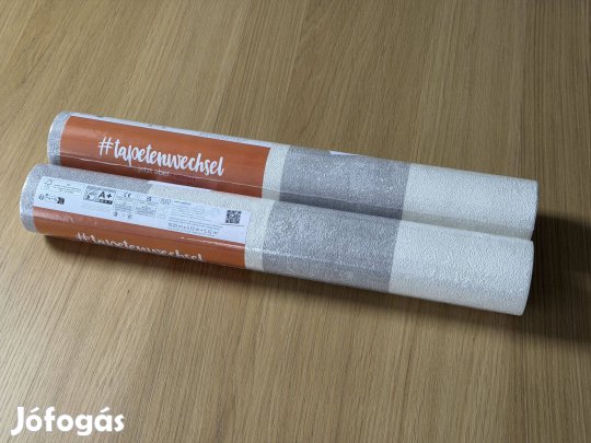 Rasch vlies tapéta - Tapetenwechsel - csíkos krém-szürke