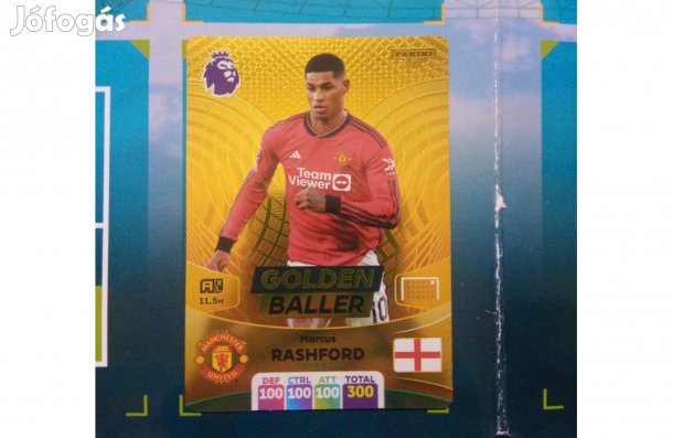 Rashford Golden Baller Premier League 2024 focis kártya