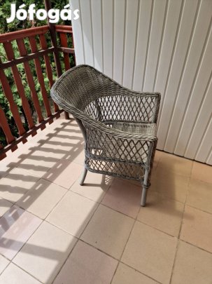 Rattan Fotel-Nagy-Karfás-Stabil Alumínium Váz