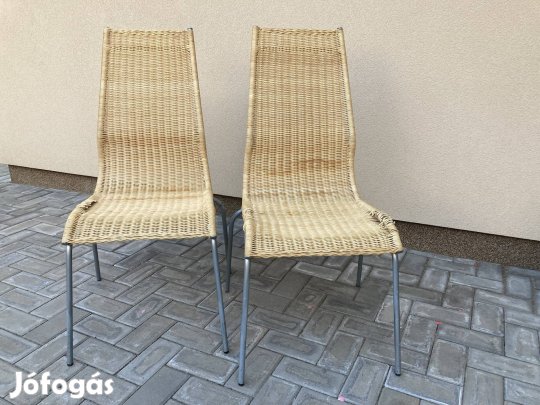 Rattan étkezőszék étkező szék 2 db