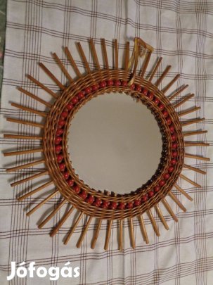 Rattan fonott tükör eladó