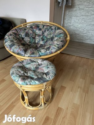 Rattan kagylófotel
