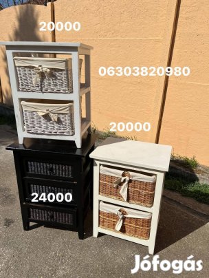 Rattan kosaras szekrénykék eladók bp.17 