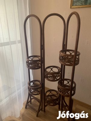 Rattan összecsukható virágtartó kiváló állapot