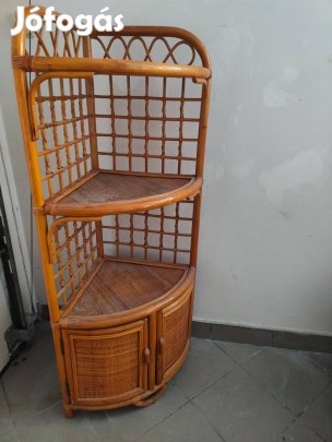 Rattan sarokpolc, sarokszekrény eladó