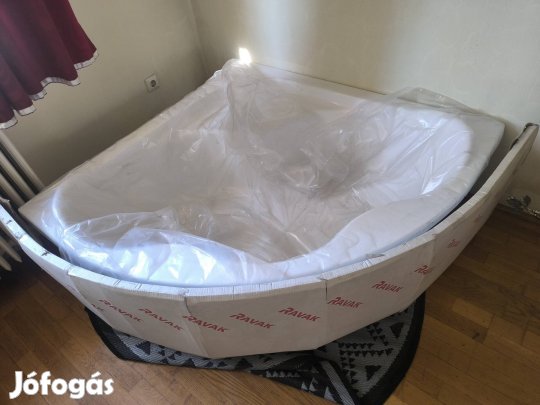 Ravak sarokkád + előlap + lefolyó-túlfolyó rendszer