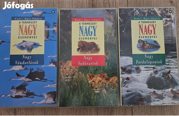 Readers Digest: A természet nagy eseményei: 3 db VHS