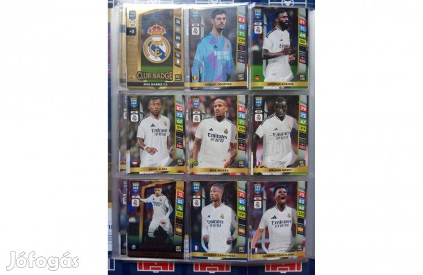 Real Madrid Teljes sor Panini Fifa 365 2025 focis kártya
