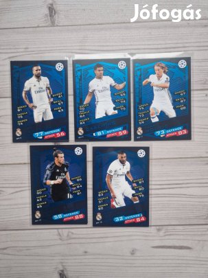 Real Madrid Topps 2015-16 Winner Topps foci kártyák 5db