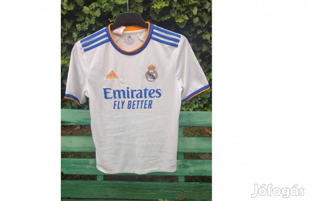 Real Madrid eredeti adidas 2021-22 fehér gyerek mez (XL,176)
