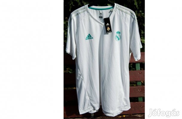 Real Madrid eredeti adidas fehér zöld adizero edzőmez (2XL)