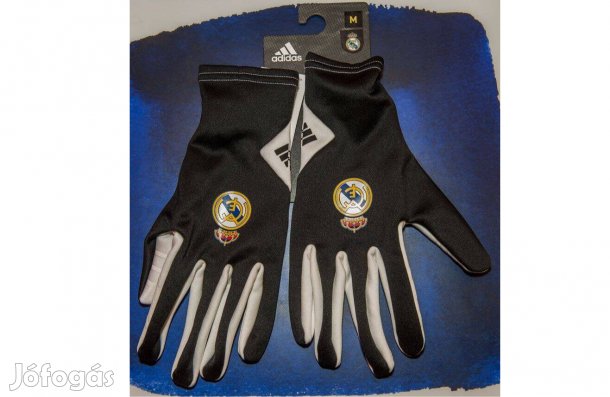 Real Madrid eredeti adidas fekete-fehér futó kesztyű