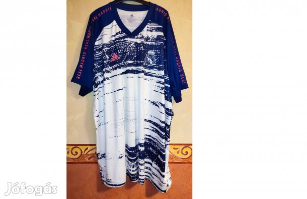 Real Madrid eredeti adidas kék fehér edzőmez (3XL)