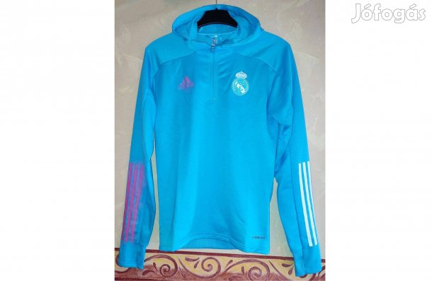 Real Madrid eredeti adidas kék kapucnis felső (XS)