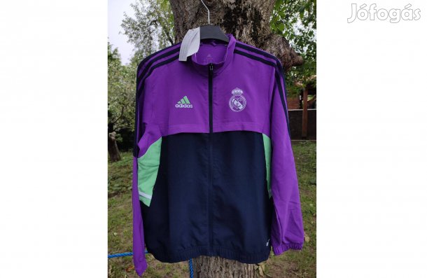 Real Madrid eredeti adidas lila kék cipzáras felső (XL, 176)