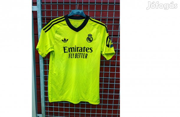 Real Madrid eredeti adidas neonzöld Originals 2024-25 mez (M)