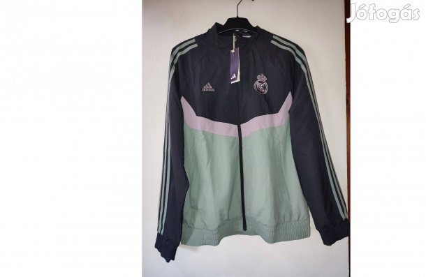 Real Madrid eredeti adidas sötétszürke zöld lila cipzáras felső