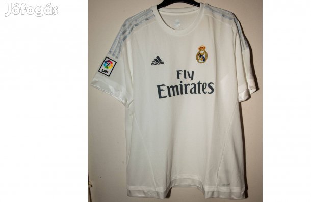 Real Madrid eredeti fehér adidas 2015-16 focimez (2XL)