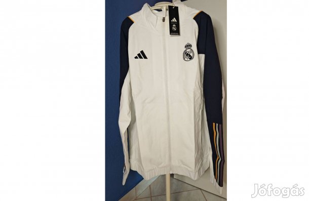 Real Madrid eredeti fehér adidas cipzáras felső (M-es)