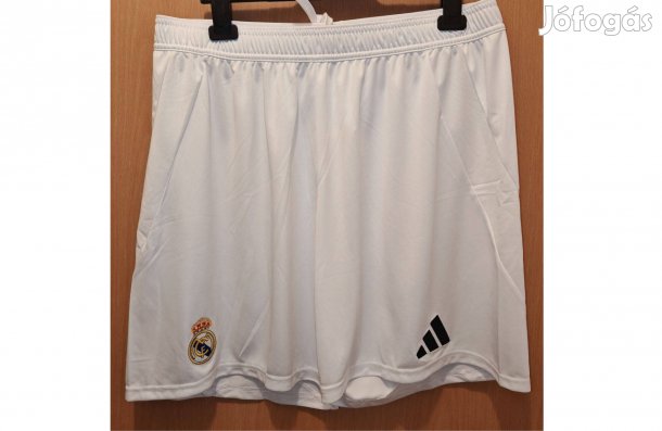 Real Madrid eredeti fehér adidas rövid nadrág (XL)